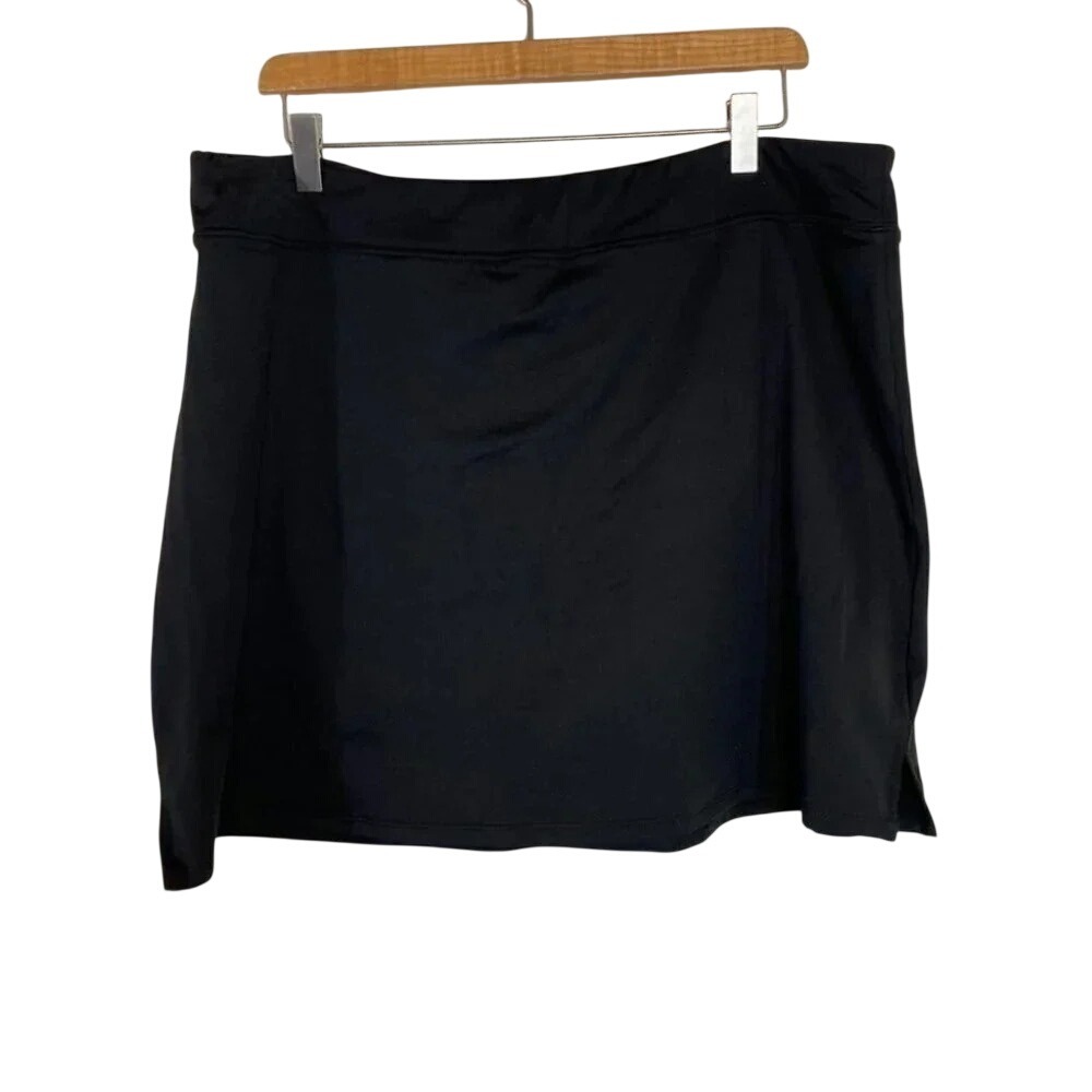 Tranquility by Colorado‎ Clothing Skort 2X Black Athletic Active Mini Plus Size